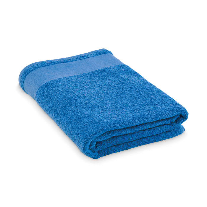 Grand drap de bain en coton 380 g/m² 100 × 150 cm Island 100 Bleu royal